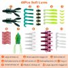 383 Pcs Fishing Lures Tackle Box Bass Fishing Animated Lure Crankbaits Spinnerbaits Soft Plastic Worm Saltwater Freshwater Fishing Kit