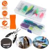 383 Pcs Fishing Lures Tackle Box Bass Fishing Animated Lure Crankbaits Spinnerbaits Soft Plastic Worm Saltwater Freshwater Fishing Kit