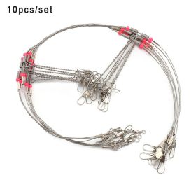 10 pcs Fishing Wire Leader Trace With Snap