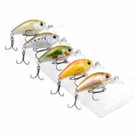 5 pcs Fishing Lures Set Hard Body Lures with Treble Hook