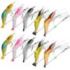 10 pcs Shrimp Bait Set Silicone Soft Lifelike Shrimp Fishing Lures with Luminous Sharp Hooks for Freshwater / Saltwater