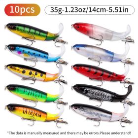 10 pcs 1 set 13g 10cm Premium Fishing Lure Kit Bass Trout Baits With Propeller Tail Durable Hooks Realistic Action For Freshwater