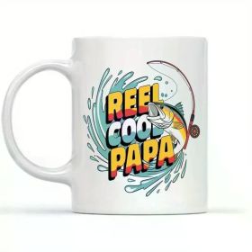 Reel Cool Papa 11oz White Ceramic Coffee Mug