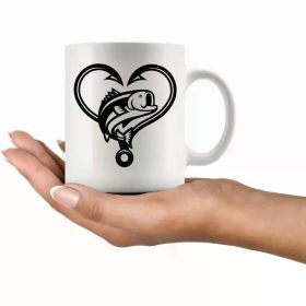 Heart Fishing... Coffee/Tea Cup - 11 oz