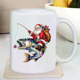 Santa Clause Fishing Ceramic... Coffee Mug - 11oz