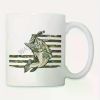 American Flag Fishing Camo... Coffee/Tea Cup - 11 oz