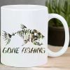 Gone Fishing" (Camo Fish Design)... Coffee/Tea Cup - 11 oz