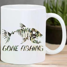 Gone Fishing" (Camo Fish Design)... Coffee/Tea Cup - 11 oz