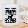 Ceramic Fishing And Dog Lover Coffee/Tea Cup - 11 oz