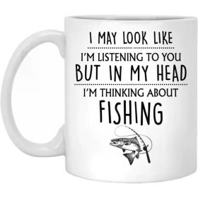 "Thinking About Fishing"... Coffee/Tea Cup - 11 oz