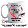 I Love It When She Bends Over "Heart Shaped Graphics"... Coffee Mug - 11oz