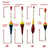 10 pcs Fishing Floats Set Buoy Bobber Fluctuate Mixed Size Color Float Buoy Pesca Light Stick Floats