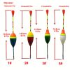 10 pcs Fishing Floats Set Buoy Bobber Fluctuate Mixed Size Color Float Buoy Pesca Light Stick Floats