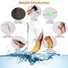 10 pcs Shrimp Bait Set Silicone Soft Lifelike Shrimp Fishing Lures with Luminous Sharp Hooks for Freshwater / Saltwater