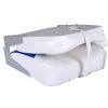 Boat Seat Foldable Backrest with Blue-white Pillow 16.1"x14.2"x18.9"