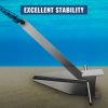 VEVOR Boat Anchor Kit 13 lb Fluke Style Anchor, Hot Dipped Galvanized Steel Fluke Anchor, Marine Anchor with Anchor, Shackles, Chain