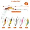 10 pcs Shrimp Bait Set Silicone Soft Lifelike Shrimp Fishing Lures with Luminous Sharp Hooks for Freshwater / Saltwater
