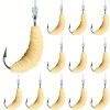 Artificial Soft Worm Bait (Outdoor Fishing Tackle) 50pcs/pack