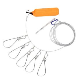 Fishing Lock Buckle with Reel (Color: 5 lock sliver)