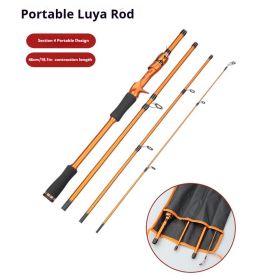 Travel Fishing Rods - 4-Pack (Color: orange spinning)